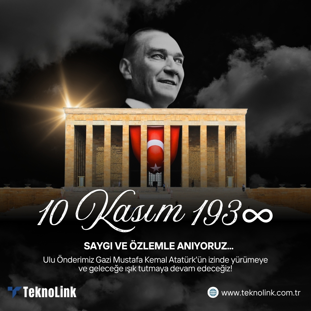 Teknolinktr's tweet image. 10 Kasım 1938… Atamızı derin bir saygı ve özlemle anıyoruz.

Onun gösterdiği yolda; bilimin ve çağdaşlığın izinde çalışmayı sürdürüyoruz.

#10Kasım #Atatürk #SonsuzMinnet #TeknoLink #DataGroup