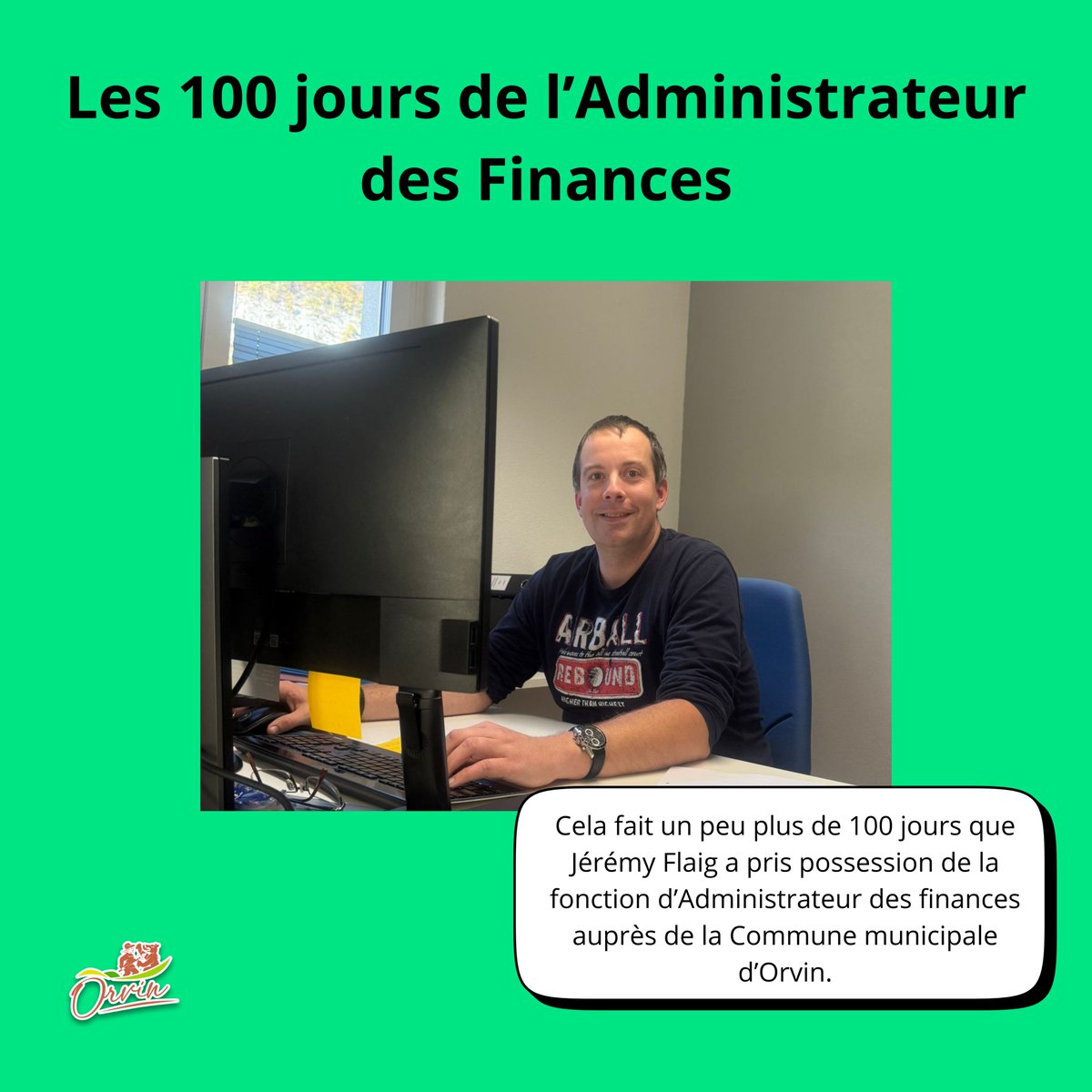 ➡️ 💬 ADMINISTRATION DES FINANCES 💬 ⬅️

💼 Jérémy Flaig dresse le bilan de ses 100 jours comme Administrateur des finances d’Orvin : rigueur, analyse et collaboration au service du village. #Orvin