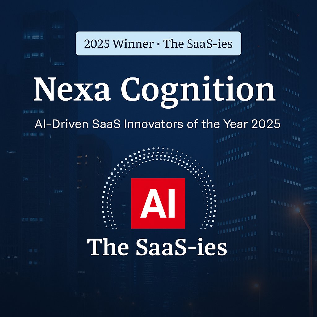 NexaCognition's tweet image. We did it! N/C = AI-Driven SaaS Innovators of the Year 2025 🎉
Proud to lead the way in AI-powered RevOps and smarter HubSpot ecosystems that drive real results.

#AISaaS #RevOpsEngineering #HubSpot #TheSaaSies #NexaCognition #AwardWinners