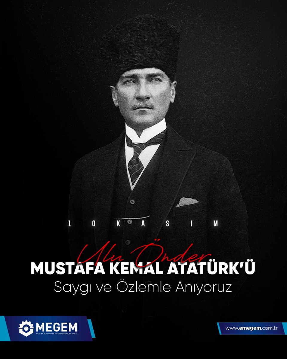 eosbmegem's tweet photo. Atamızı saygı, özlem ve minnetle anıyoruz.
@OsbEskisehir 
@EOSBESBEM https://t.co/z9rQyIs3fM