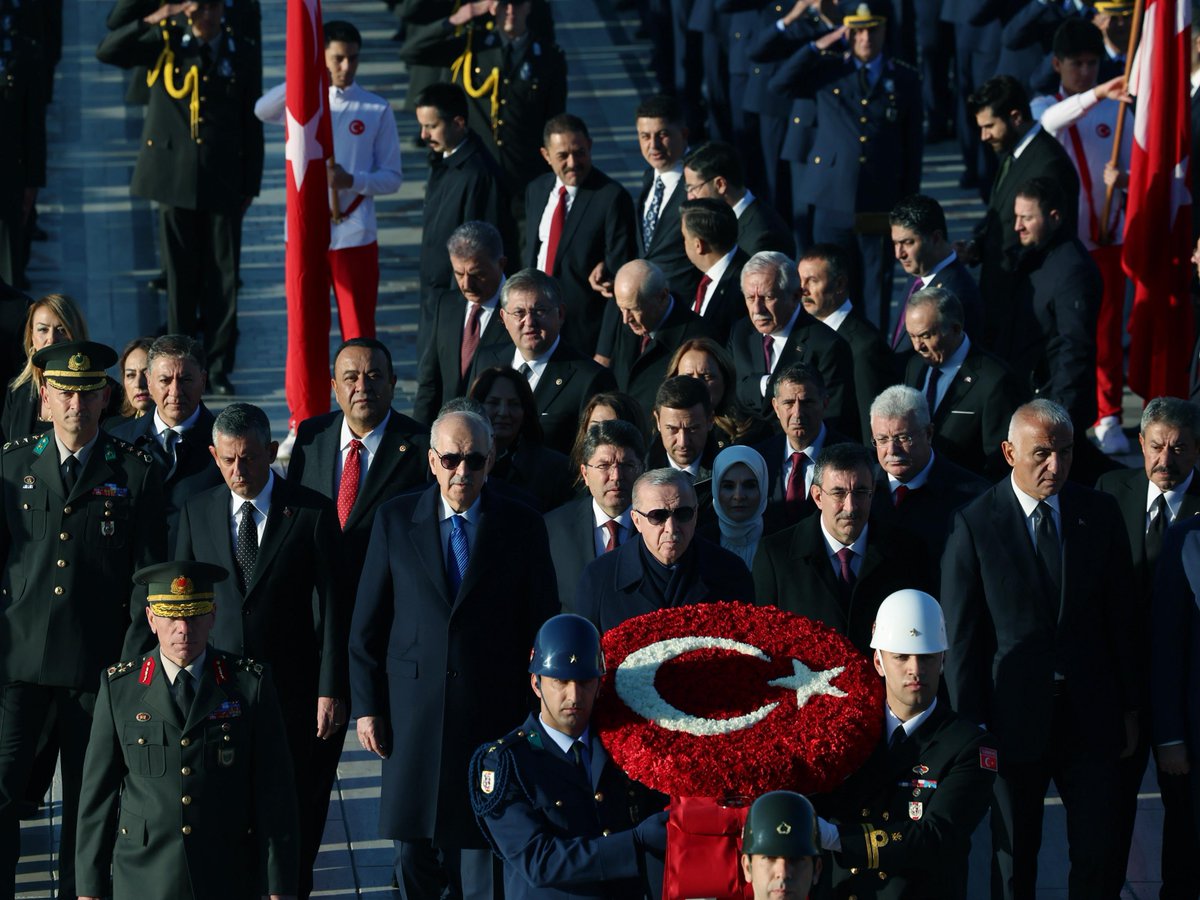 President Recep Tayyip Erdoğan attended the commemoration ceremony held at Anıtkabir on the 87th anniversary of the passing of Mustafa Kemal Atatürk, the founder of the Republic of Türkiye.