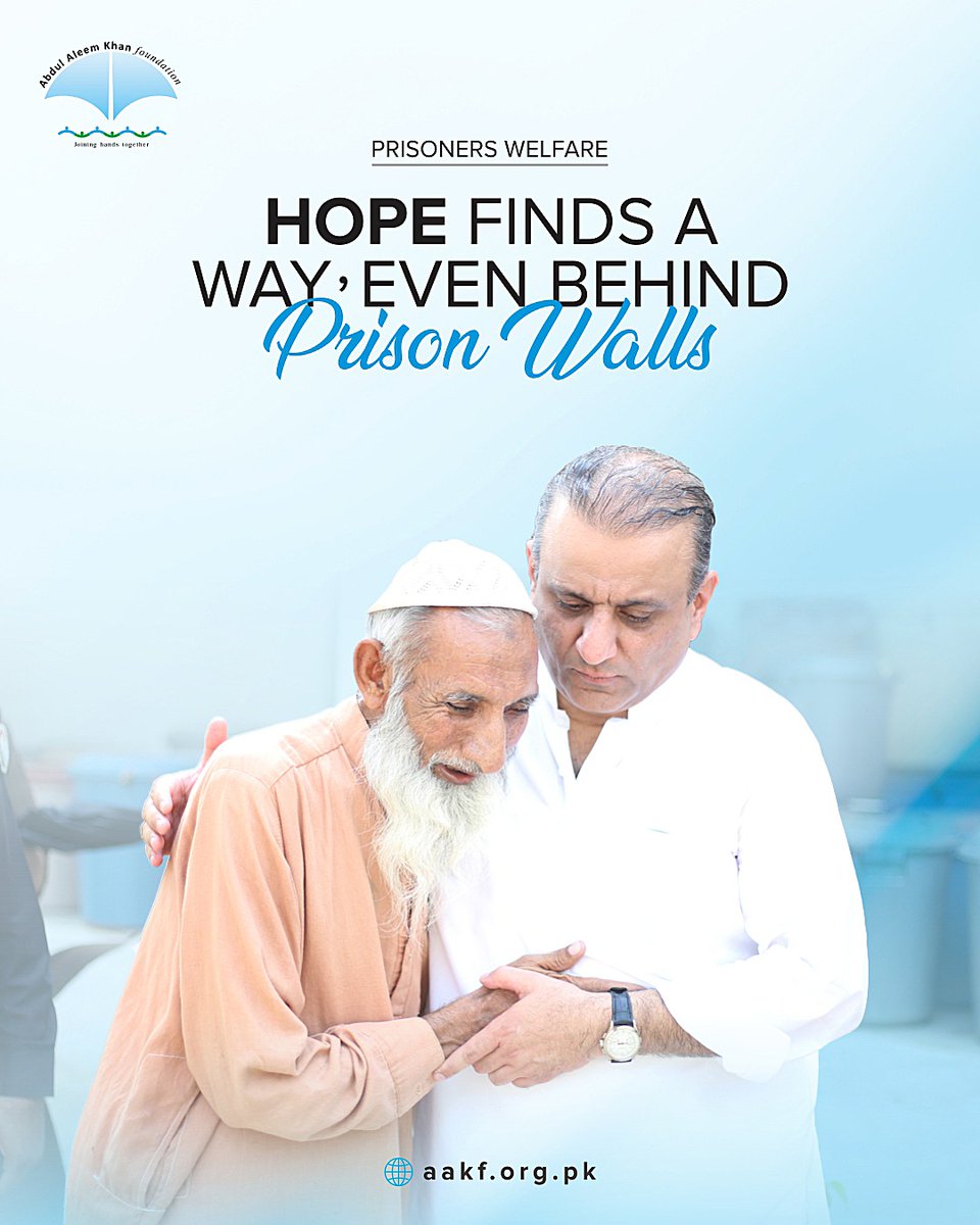 The Abdul Aleem Khan Foundation’s Prisoners Welfare Project is dedicated to restoring dignity and hope among inmates. Through initiatives that provide essential supplies, medical care, and rehabilitation support, the Foundation works to improve the living conditions of prisoners