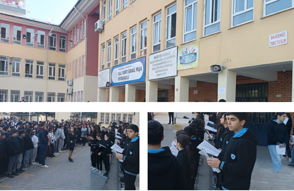 🇹🇷 Atatürk’ü Anma Haftası, onun fikirlerini ve mirasını hatırlamak için önemlidir.
Okulumuzda düzenlenen etkinliklerle saygı ve minnetle anıyoruz. 💐
#AtatürkAnmaHaftası #10Kasım 
<a href="/Diyarbakirmem/">Diyarbakır İl Millî Eğitim Müdürlüğü</a> <a href="/sadoglu_salih/">Salih Sadoğlu</a> <a href="/Kayahansubasi/">Kayahan Subaşı</a> <a href="/kayapinarmem/">Kayapınar İlçe Millî Eğitim Müdürlüğü</a>