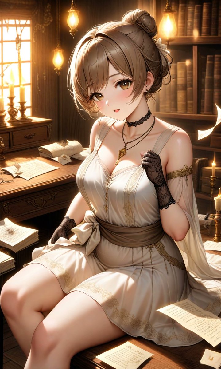 Stoker178's tweet image. Faded Letters: The Memory of Bready

#Bready #NIKKE #GoddessofVictory #GoddessofVictoryNikke #VintageElegance #IvoryChiffon #WrittenWhispers #GoldenCandlelight #OldLetters #ForgottenWords #TimelessSoftness #SepiaMood #InkAndMemory #QuietMelancholy #Pixai #Pixaiart #AI