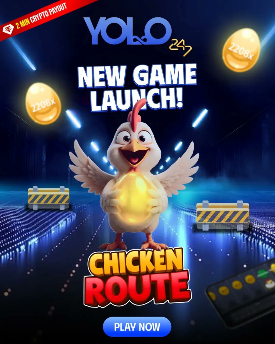Yolo247Official's tweet photo. NEW GAME LAUNCH - CHICKEN ROUTE

#ChickenRoute #NewGameLaunch https://t.co/NqPKiIsIoQ