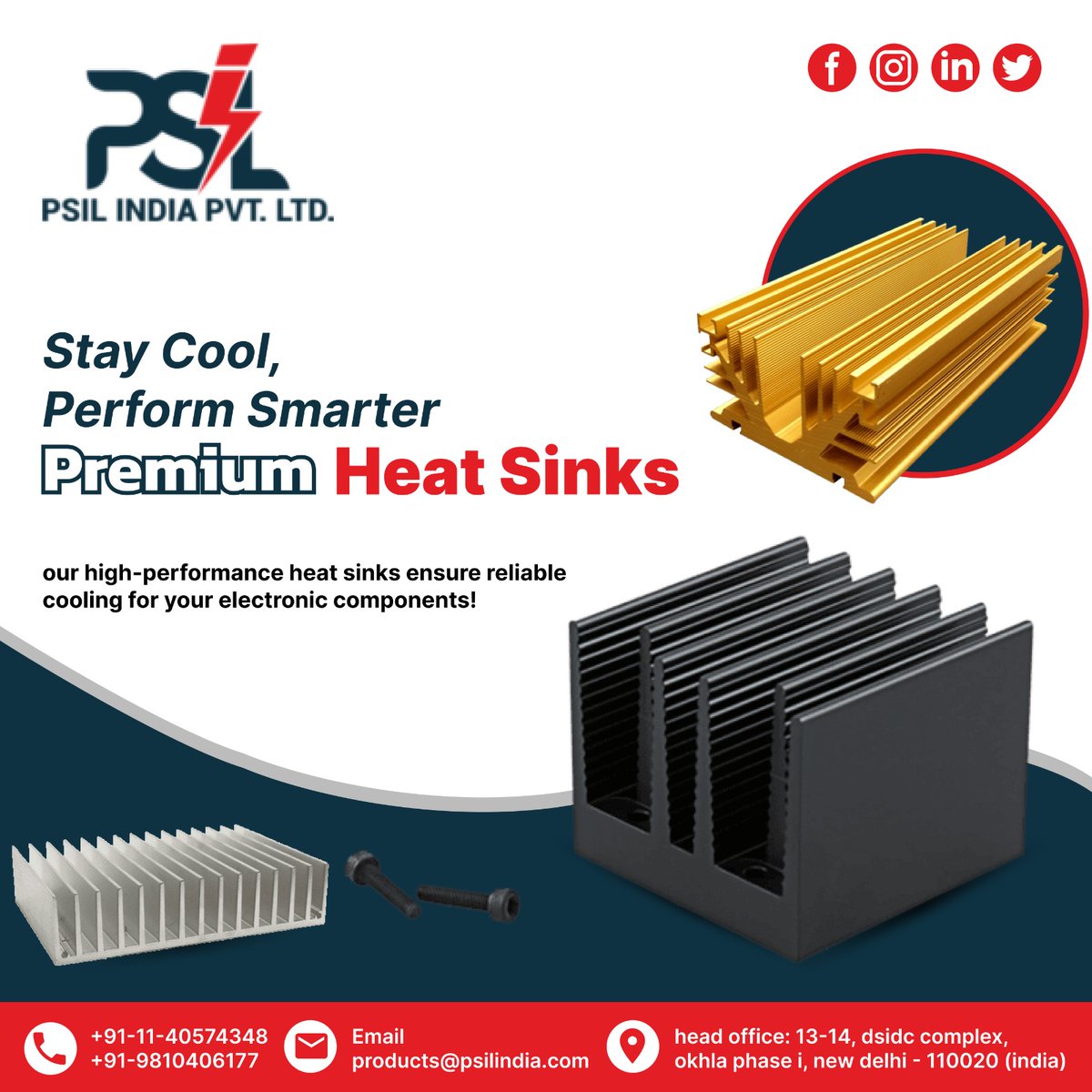 psilmanufature's tweet image. Top Heat Sink Manufacturer in Delhi - PSIL India Pvt. Ltd.

📷 Contact us: +91-1140574348 | +91-98109 15771
📷 Visit: psilindia.com

#HeatSink #ThermalSolutions #HeatSinkManufacturer #PSILIndia #DelhiManufacturers #ThermalManagement #HighPerformance #IndustrialSolutions