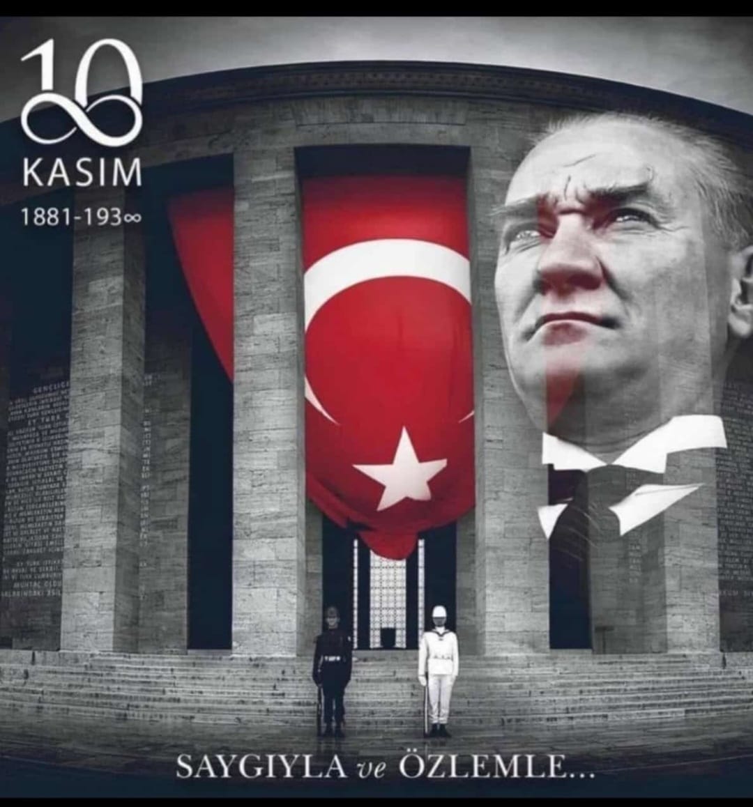 “Cumhuriyetimizin kurucusu Gazi Mustafa Kemal Atatürk’ü, aramızdan ayrılışının yıl dönümünde saygı, sevgi ve minnetle anıyoruz.” <a href="/Murat4Kucukali/">Murat Küçükali</a>
<a href="/BedriEksi/">Bedri EKŞİ</a>
<a href="/HasanYILDIRIM61/">Hasan YILDIRIM</a> <a href="/altindagmem/">Altındağ İlçe Milli Eğitim Müdürlüğü</a>
