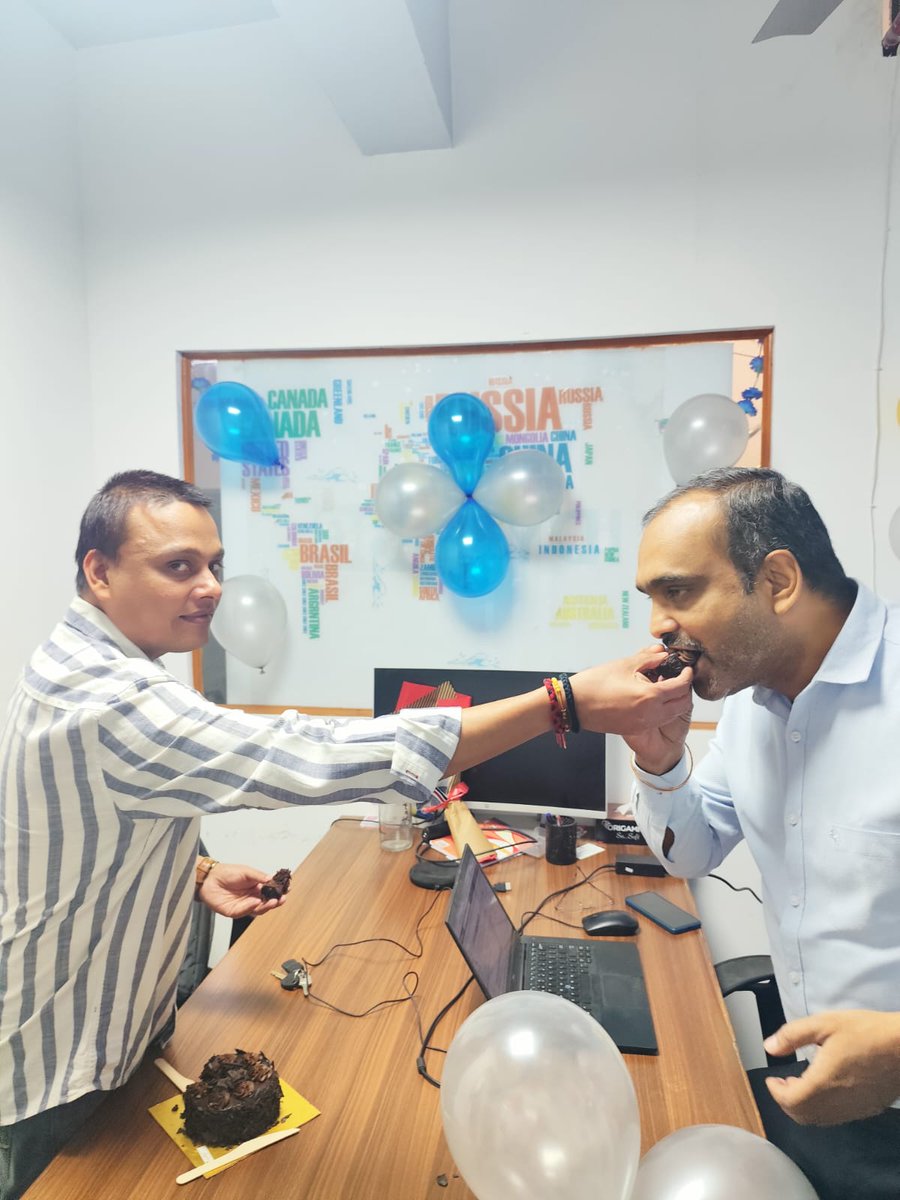 idyc360's tweet photo. Wishing our COO, Chandan Tiwari, a very happy birthday! Grateful for your leadership. 🎂👏

#IDYC360 #Officecelebrations #Birthdayvibes https://t.co/YXLHBVIoqZ