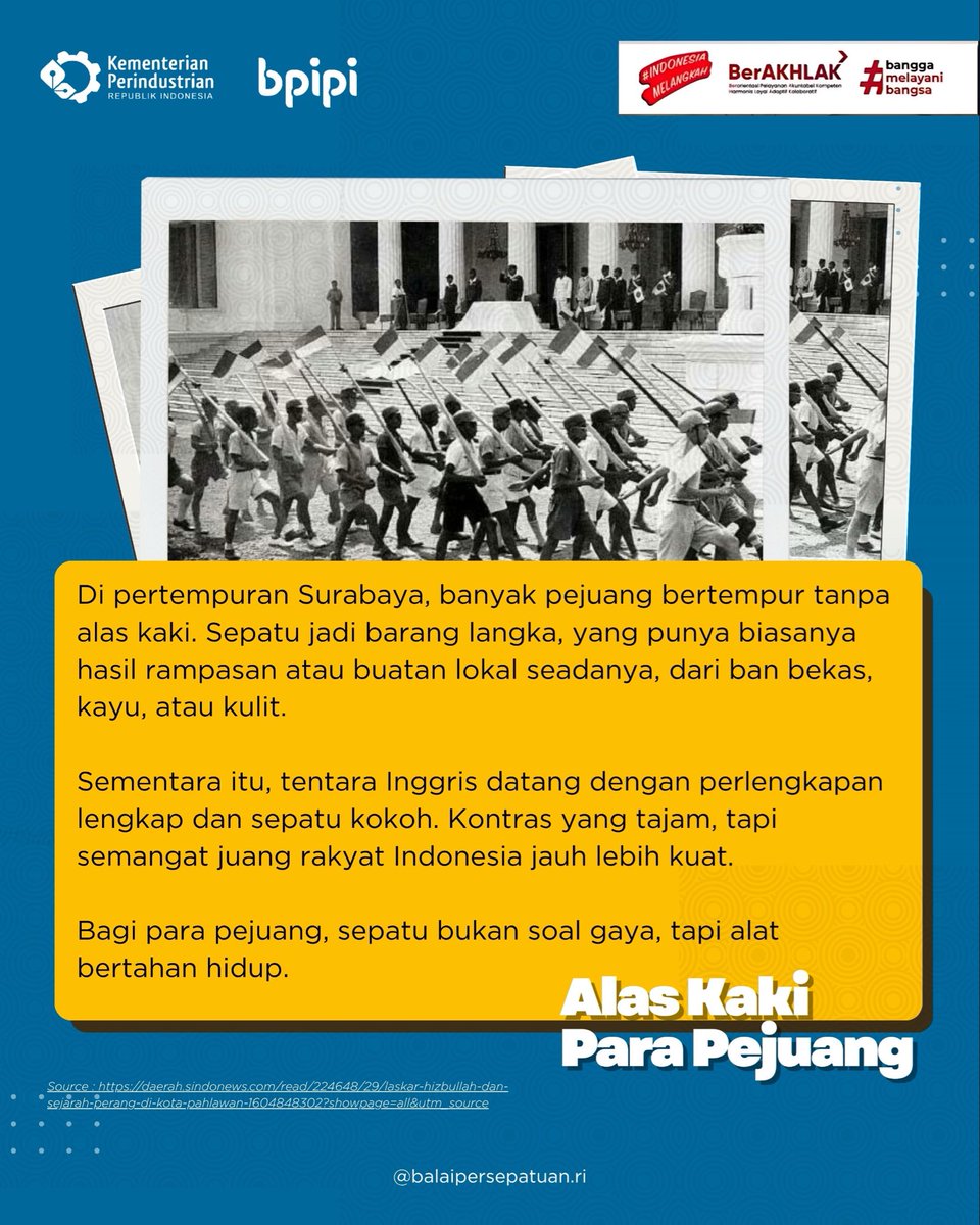 balaisepatu's tweet photo. 10 November — Hari untuk mengenang keberanian yang tak tergoyahkan.
Mari lanjutkan estafet perjuangan dengan kerja nyata untuk negeri! https://t.co/RHJfMTjiYT