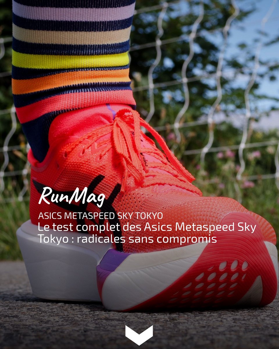 runmagfr's tweet photo. Le test complet des Asics MetaSpeed Sky Tokyo : radicales sans compromis.
https://t.co/MHXQwKuKHc
165 g, 40/35 mm (drop 5), mousse FF LEAP (A-TPU) + plaque carbone.
100% perf pour battre son record du 10 km au marathon. Prix 270€. ⚡️ https://t.co/mo1ODbV2WP