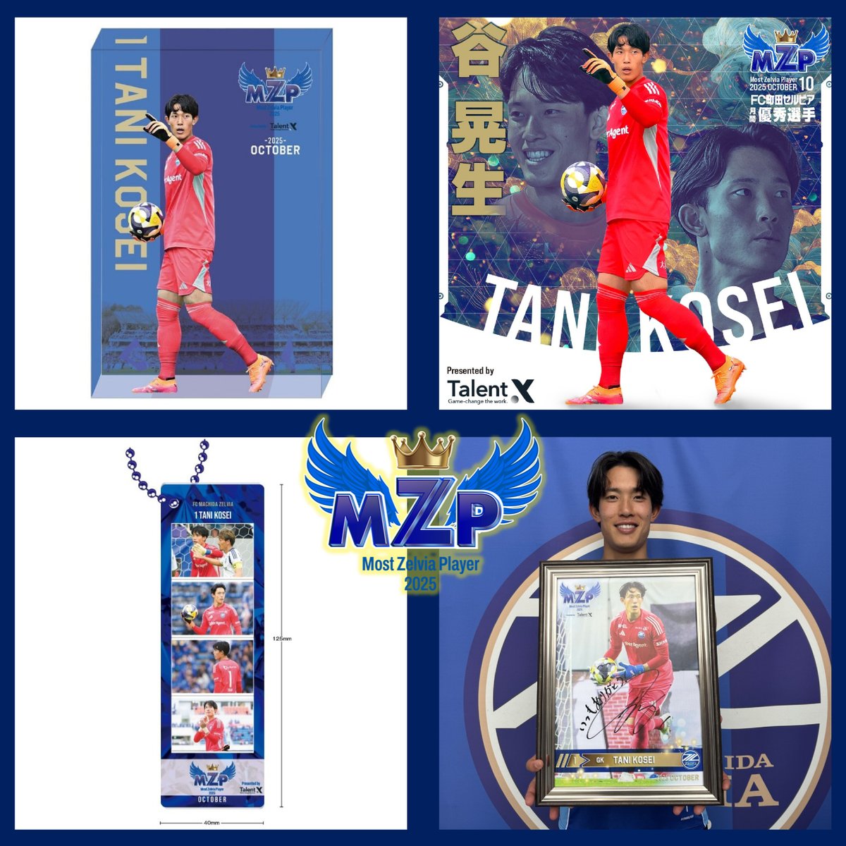 谷晃生　直筆サイン色紙　町田ゼルビア　湘南ベルマーレ ✨ #谷晃生 選手 『Talent X 月間MZP』10月受賞記念✨ 受賞記念グッズ