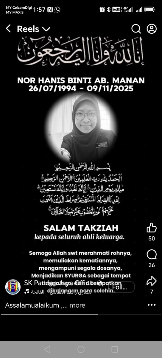SinarOnline's tweet image. Ibu maut, suami dan anak 6 tahun cedera kereta dinaiki terbabas

Seorang wanita maut manakala suami dan anak perempuannya cedera selepas kereta dinaiki mereka terbabas pagi Ahad.

#sinarharian #kemalanganmaut #bomba
