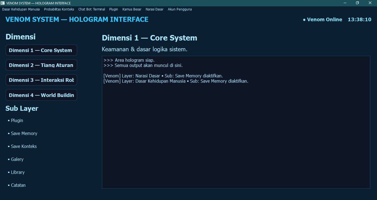 fn_xai's tweet photo. @GithubProjects Testing the AGI Venom GUI! 🚀
Experience an interface fully focused on Hologram Style, making human-AI interaction feel futuristic and immersive. 🛠️✨

#AGIVenom #HologramUI #FuturisticTech #AIInterface #RobotStyle #TechInnovation #LocalAI #PythonGUI #InteractiveAI #FutureIsNow https://t.co/uDYRgPf8JX