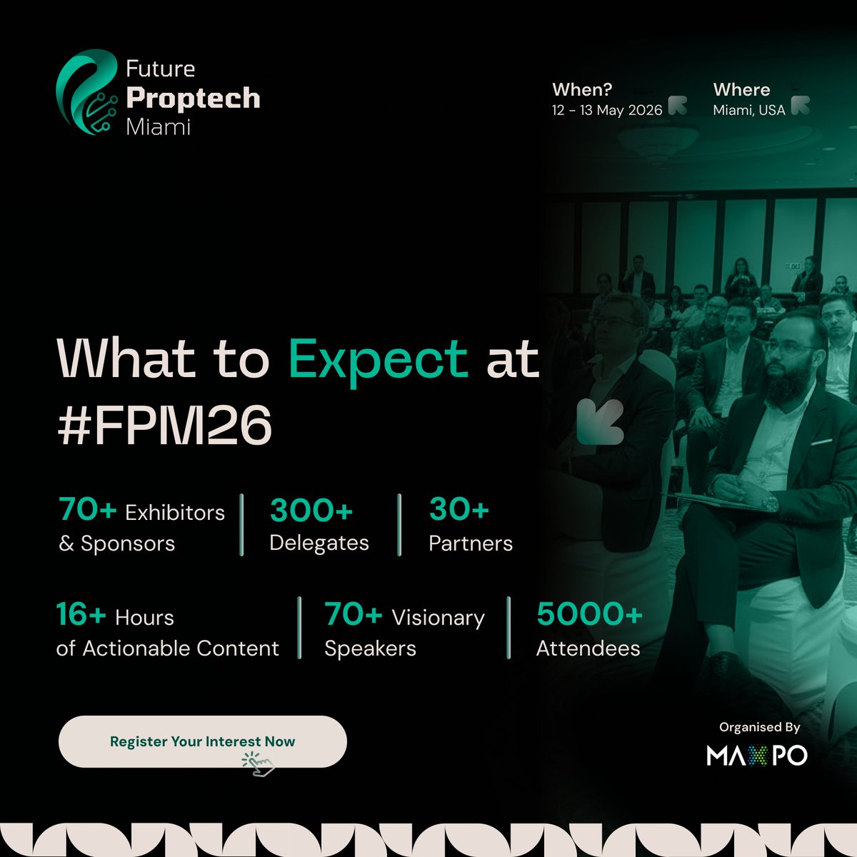 Future_Proptech's tweet image. Step into the next era of PropTech transformation at FPM26. Experience the energy, innovation, and collaboration driving the future of PropTech.

Register now: lnkd.in/gS-YK98d

#PropTech #FPM26 #FuturePropTechMiami #RealEstate #Innovation #SmartCities #MiamiEvent