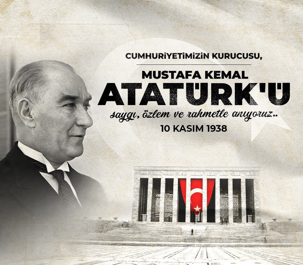 Ebediyete irtihalinin sene-i devriyesinde, Gazi Mustafa Kemal Atatürk’ü saygıyla anıyoruz.