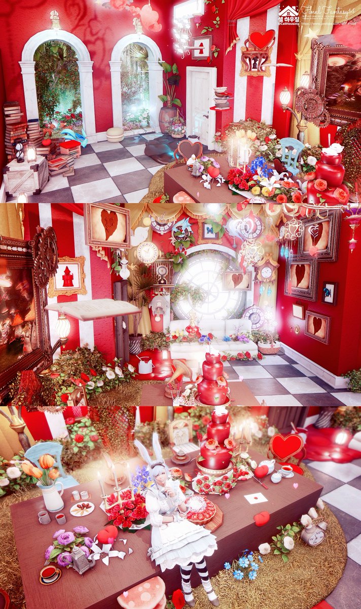 🃏모그리 하늘잔 마루 28구 19번지 [M size]
후기태그: #CellHousing 

이상한 나라의 앨리스 컨셉 하우징을 당분간 공개합니다! 스샷존이 많은 곳이니 편하게 놀러와주세요♥️♣️

#FF14 #FFXIV #hgxiv #FF14ハウジング #FF14housing #HousingEden #ffxivsnaps #컨하 #컨셉하우징