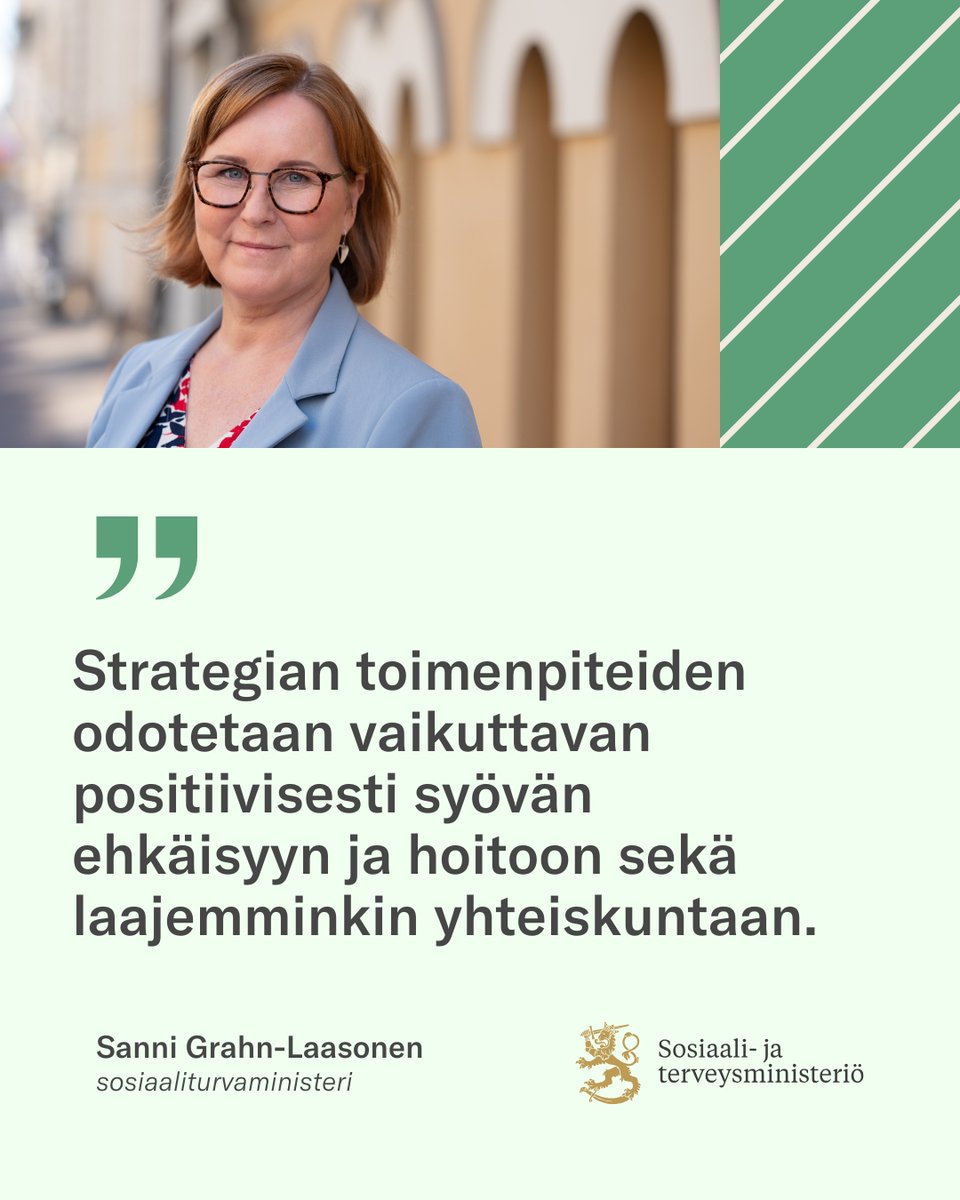 "Kansallisen syöpästrategian tavoitteiden  saavuttaminen kymmenen vuoden strategiakaudella edellyttää vahvaa  kansallista sitoutumista ja riittävää rahoitusta esitetyille  toimenpiteille”, painottaa sosiaali- ja terveysministeri <a href="/KaisaJuuso/">Kaisa Juuso</a>.