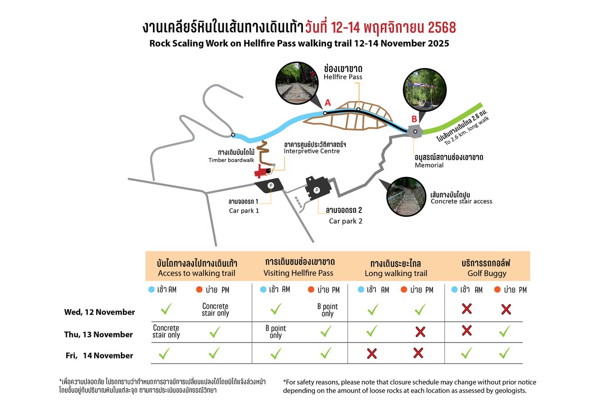 HellfirePass's tweet image. Please be advised that a rock scaling work will take place this week at #HellfirePass &amp;amp; walking trail. Some sections of the trail will be closed at certain hours for safety. We apologise for any inconvenience.