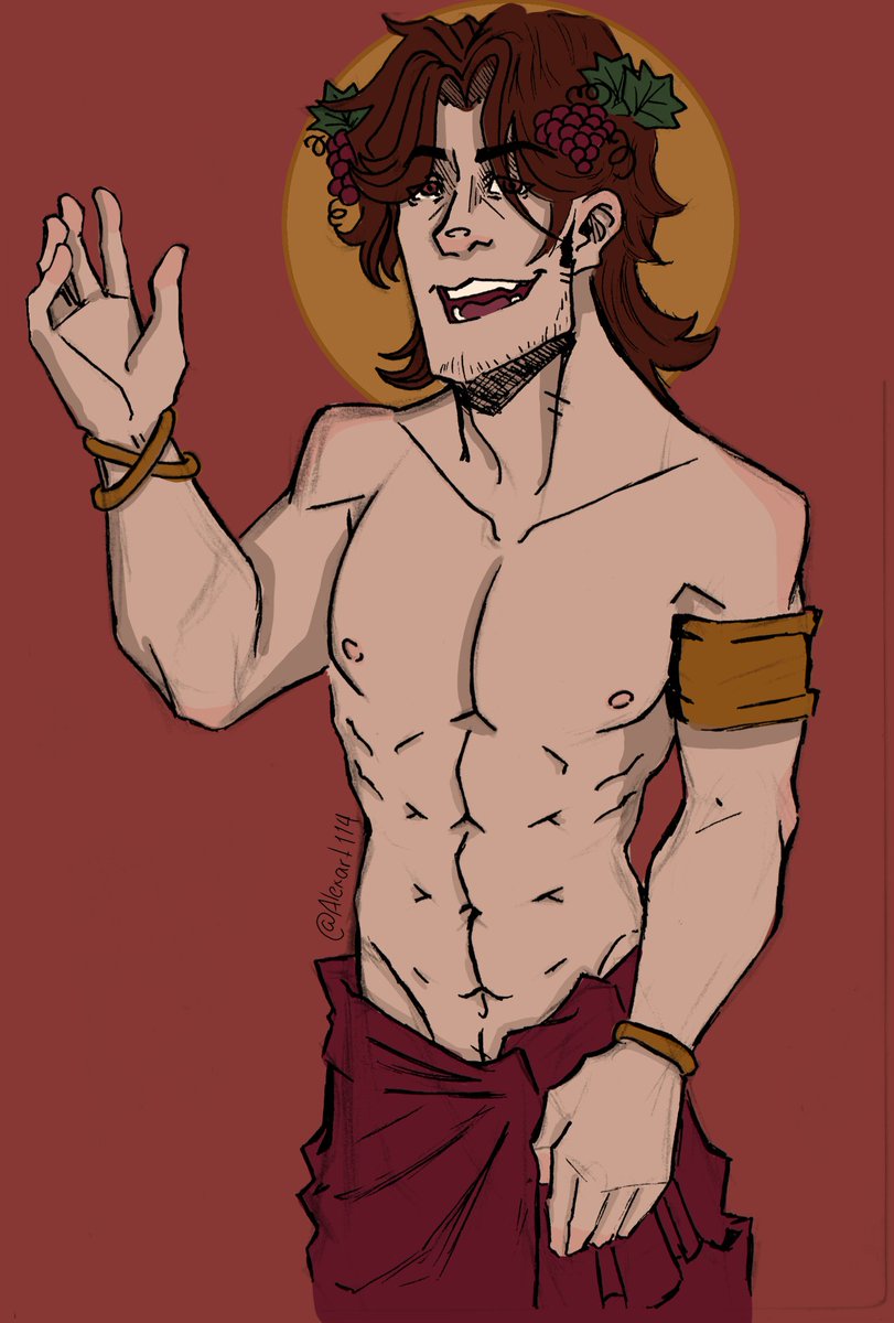 It's never a bad day to draw my favorite bartender, and there was no better way to do it than as the god of wine

#HoYoFair #gallagherHSR #HonkaiStarRail