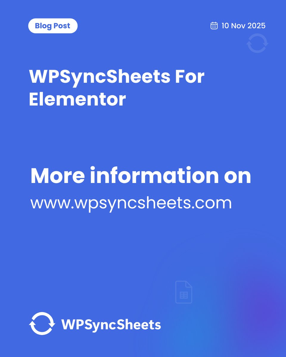 wpsyncsheets's tweet image. Boost Your Workflow: Automatically Collect and Organize Elementor Form Entries in Google Sheets

✅ Why Automating Elementor Form Entries Matters?
✅ Real-World Example
✅ Conclusion
✅ FAQs

🌍 wpsyncsheets.com/boost-workflow…

#wpsyncsheets #Elementor #Entries #googlesheet