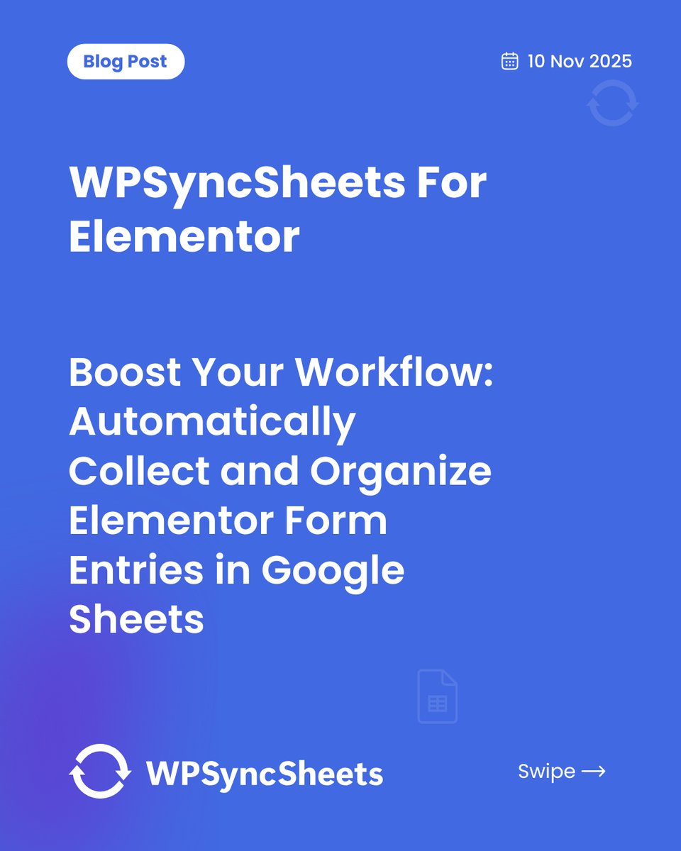 wpsyncsheets's tweet image. Boost Your Workflow: Automatically Collect and Organize Elementor Form Entries in Google Sheets

✅ Why Automating Elementor Form Entries Matters?
✅ Real-World Example
✅ Conclusion
✅ FAQs

🌍 wpsyncsheets.com/boost-workflow…

#wpsyncsheets #Elementor #Entries #googlesheet