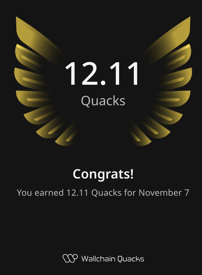 pukerrainbrow's tweet image. Wallchain is back online.

We are so back quackers.

After monitoring Wallchain updates, it would seem that quacks have a 1.5 to 2 days buffer before showing up on your profile.

So if yours doesn&apos;t update immediately, just give it a day or two.

Don&apos;t see much people asking this…