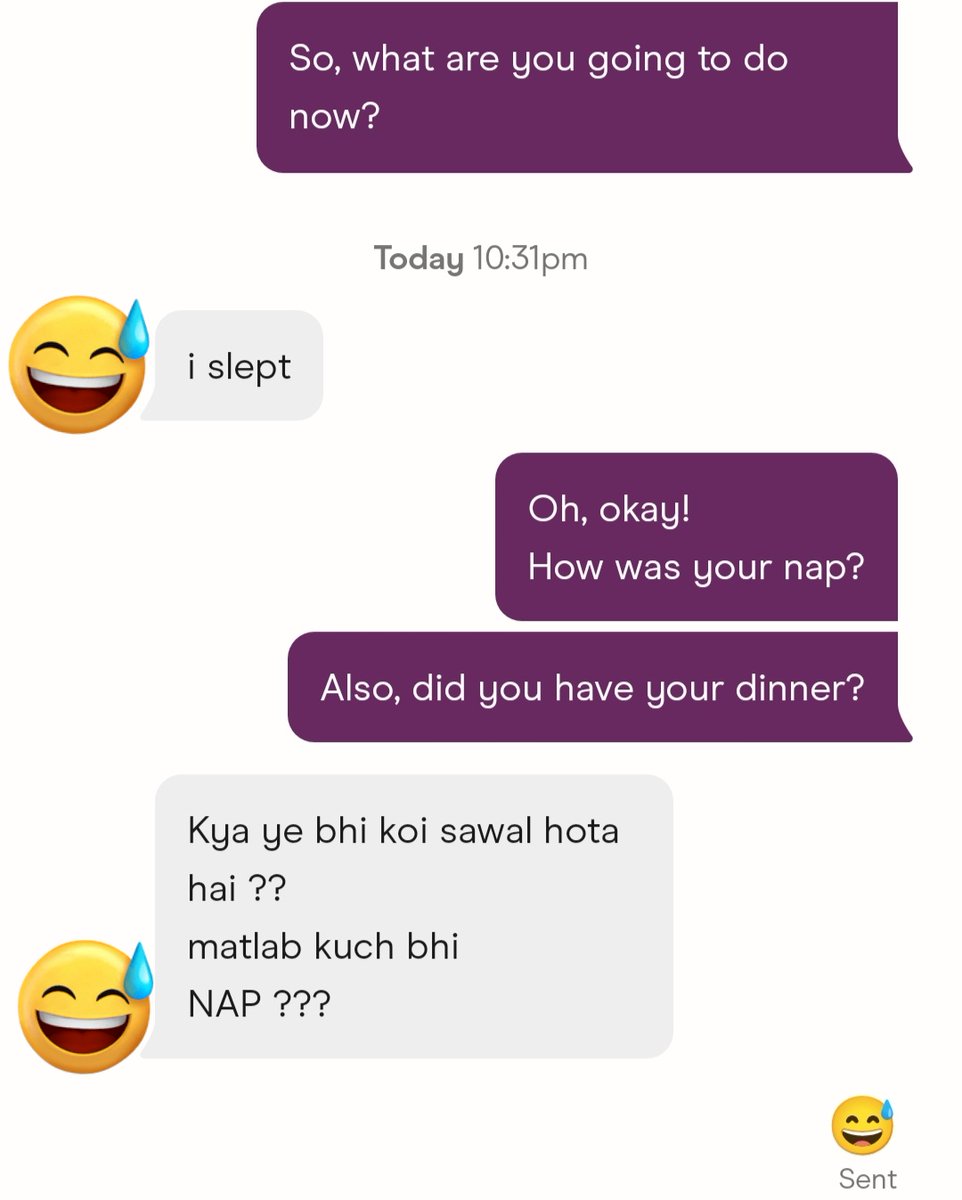Harshitsoni0712's tweet photo. Am I too lame/cringe?!😅

#HingeExperience https://t.co/oBMwi3p3Cr