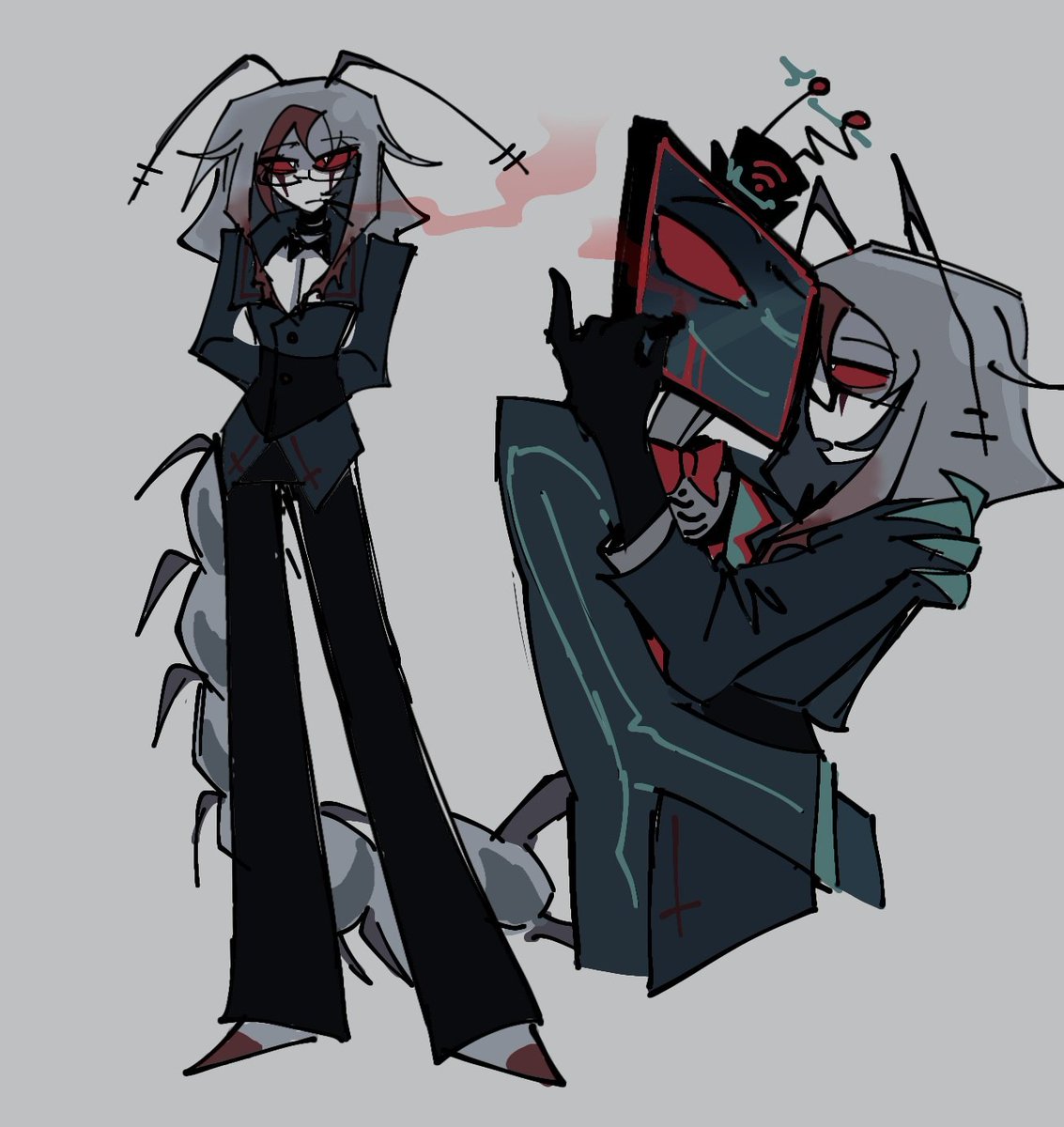 KepeeLy's tweet photo. were so back 
new design of crice after a year
#HazbinHotel #HazbinHotelOC #ocart #Vox https://t.co/OHDbDhB1V1