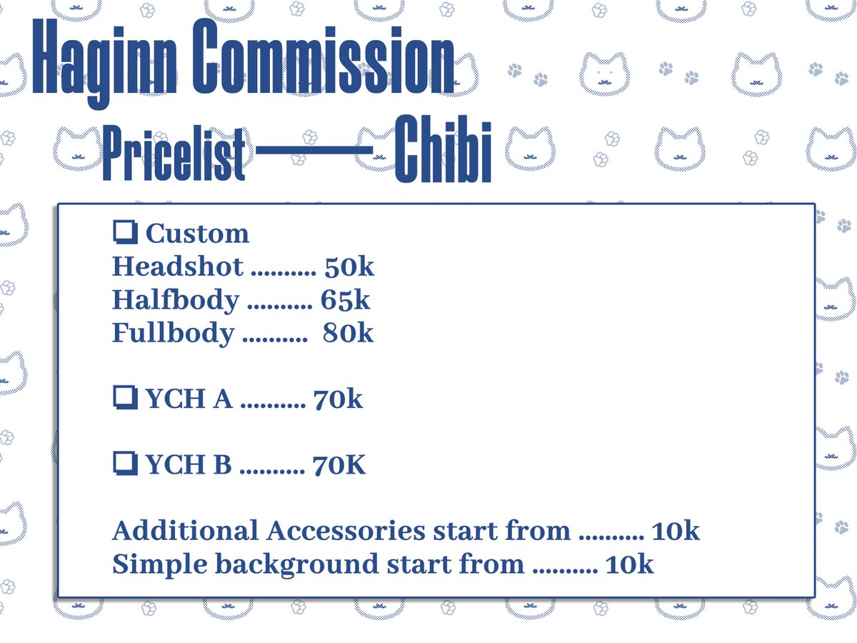 ginnosaur's tweet photo. 🐴Any interaction is very much appreciated🐴

COMMISSION UPDATE!!
Halo! Haginn buka chibi commis
for local only 🇮🇩
If you're interested, feel free to DM me.
#commissionsopen #commissionart #zonakarya #artidn #Haginncomms https://t.co/WzwAPdwWmJ