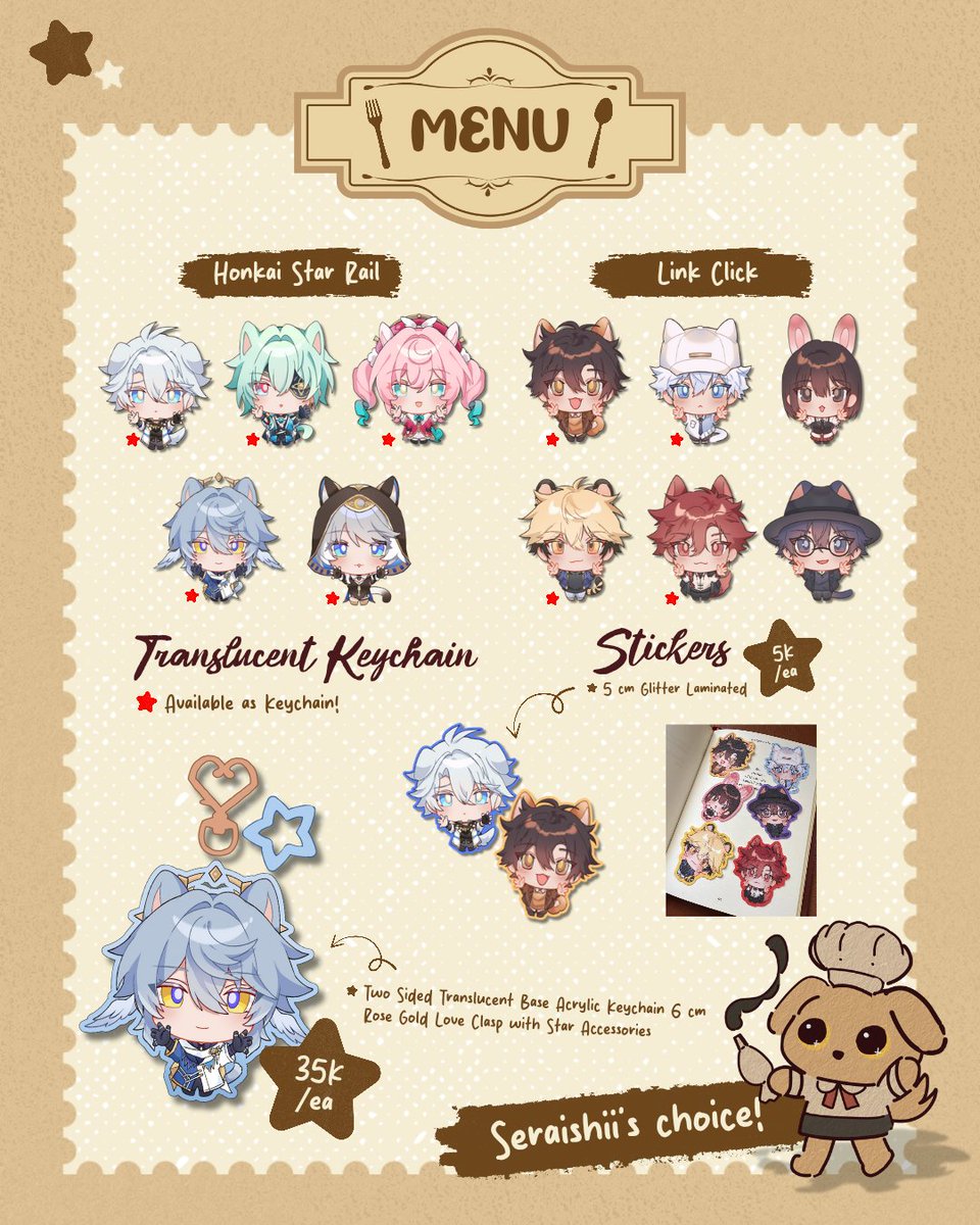 eskrimbbq's tweet photo. @takooart_2 — Merch by @seraishii 

✨️ Project Sekai , Honkai Star Rail , Link Click 

#warunghsr #warunghoyo #warungprsk #warunglinkclick #warunggame #comifuroXXIcatalogue #cf21 #comifuro21catalogue #comifuroxxi https://t.co/hwIKV3LazW