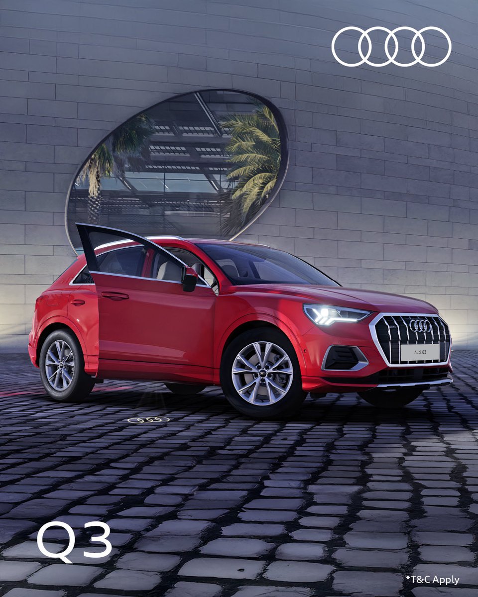 AudiIN's tweet photo. Turn the Spotlight into your comfort zone. 
The New Audi Signature Line. 

#AudiIndia #AudiQ3 #AudiQ5 https://t.co/v87fJaUjnK
