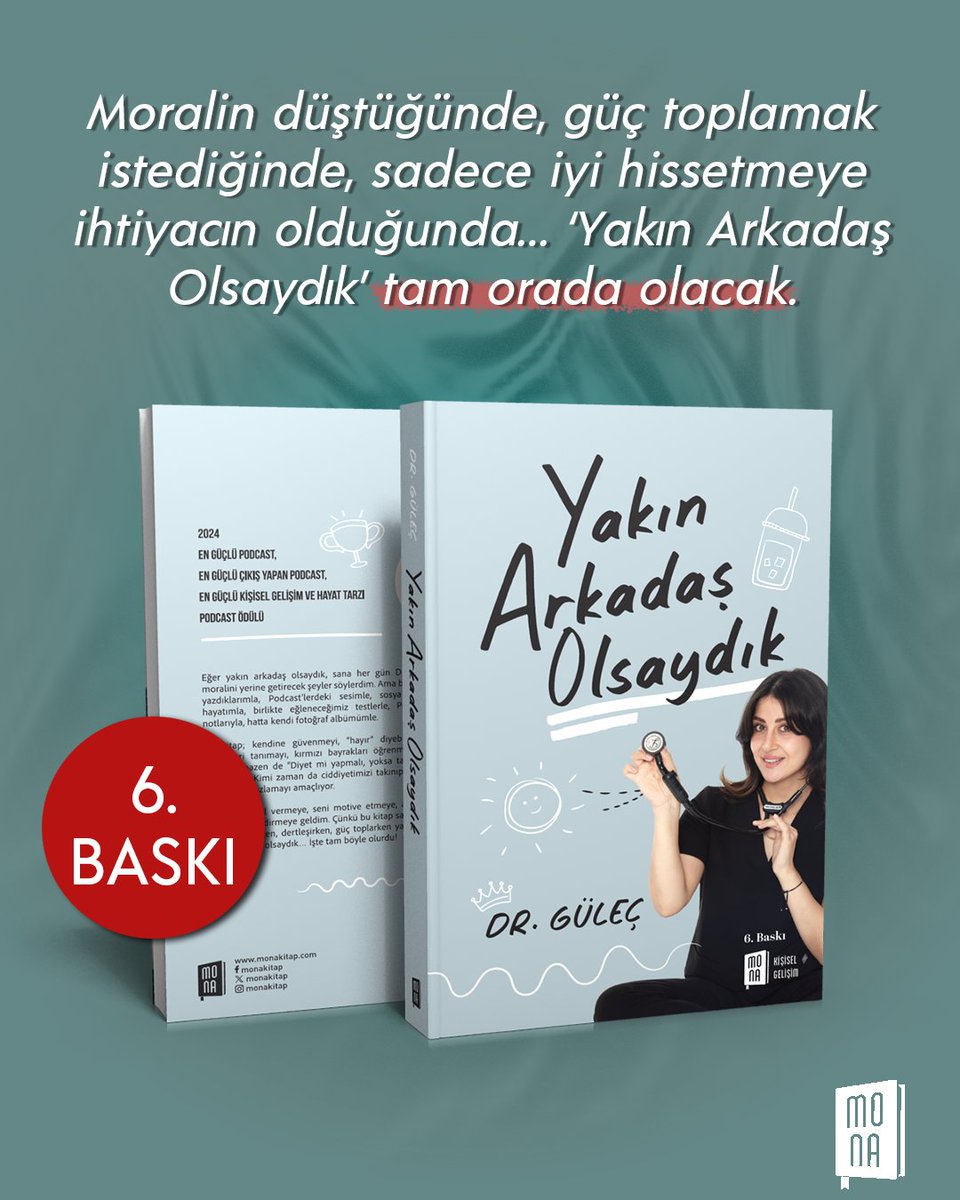 Dr. Güleç'in kaleminden "Yakın Arkadaş Olsaydık", kısa zamanda 6. baskısı ile tekrar raflarda! 🤩📚

#MonaKitap #TekrarBaskı #YakınArkadaşOlsaydık