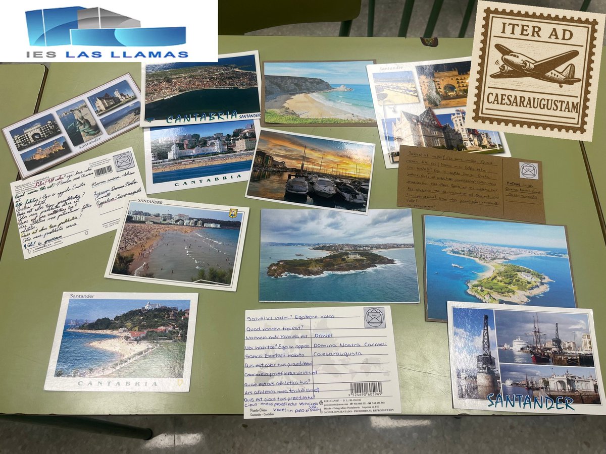 Otro ejemplo del buen trabajo de profesores y alumnos con las #photochartulae, en este caso del IES Las LLamas (Cantabria) <a href="/ieslasllamas/">ieslasllamas</a> de camino al Colegio Nuestra Señora del Carmen (Caesaraugusta) <a href="/fecnscz/">Colegio FEC Ntra. Sra. del Carmen - Carmelitas</a>