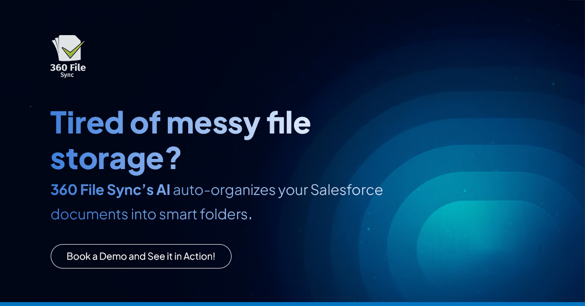 360SMSApp's tweet image. Managing Salesforce files shouldn’t be a hassle.
With AI-powered 360 File Sync, files auto-organize into smart folders — saving time, reducing effort &amp;amp; boosting productivity.

Cut clutter. Work smarter.

👉 360degreecloud.com/360-file-sync/

#360DegreeCloud #360FileSync #SalesforceAI