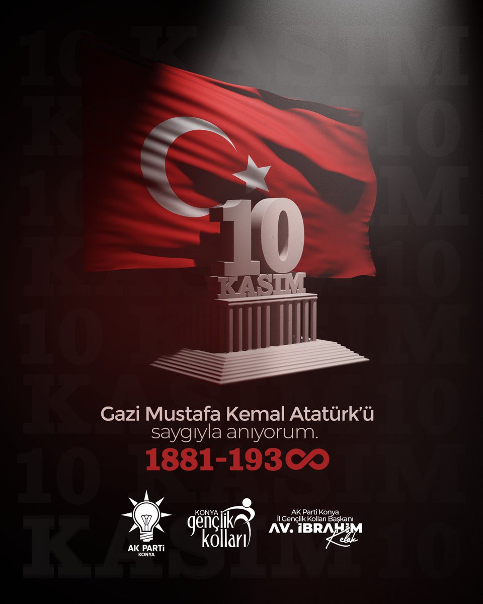 Cumhuriyetimizin kurucusu Gazi Mustafa Kemal Atatürk’ü vefatının 87. yıl dönümünde saygıyla ve rahmetle anıyorum.