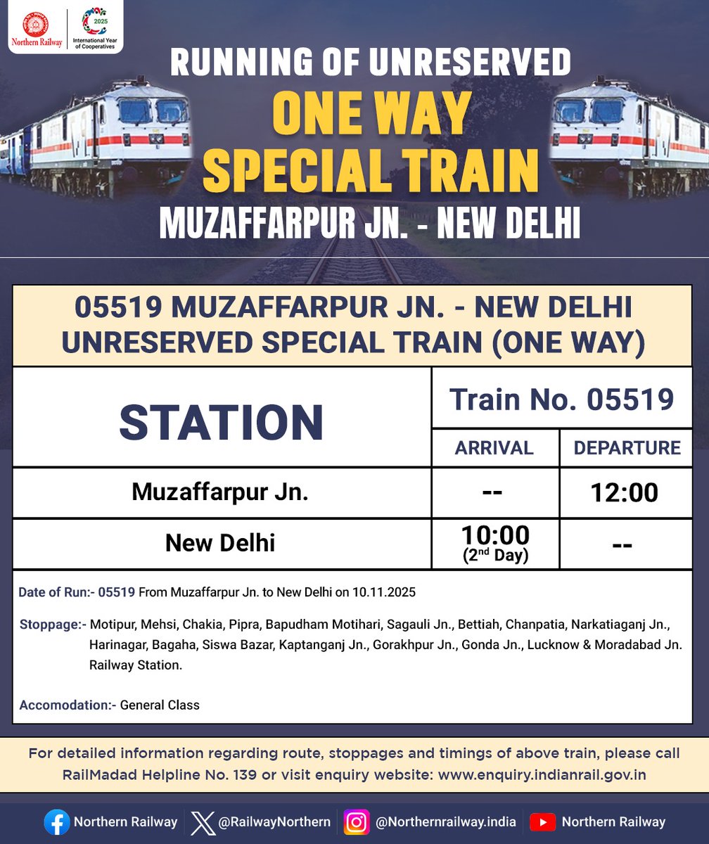 Northern Railway tweet media