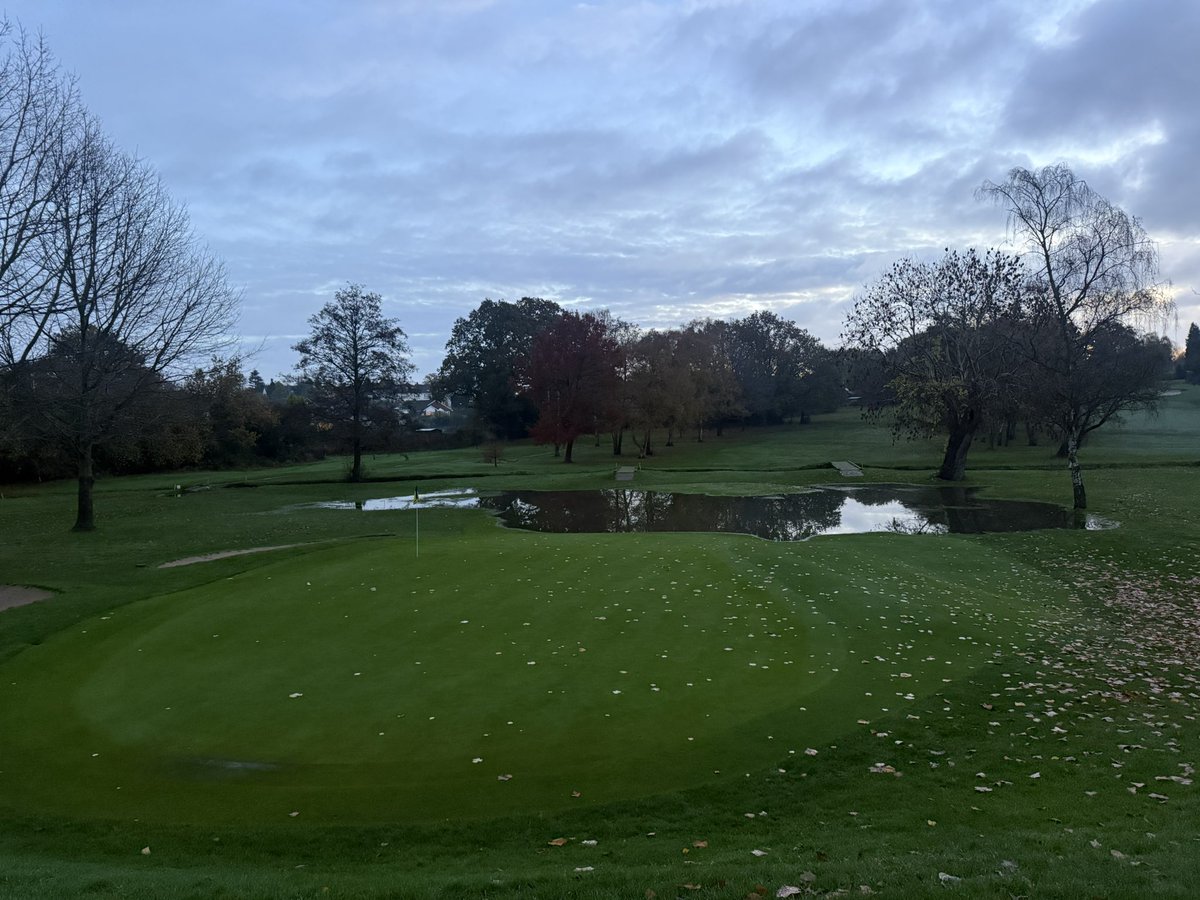 c86low's tweet image. So it begins! Heavy rain overnight! #turf #golfcourse #greenkeeping. #golf