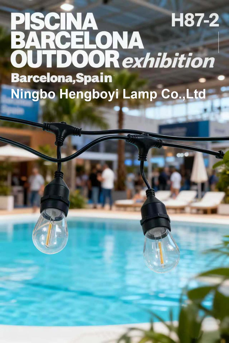 BoyiHeng81526's tweet image. We welcome you to visit our booth at PISCINA BARCELONA OUTDOOR exhibition held in Barcelona,Spain ,Booth No.is H87-2, from No.17th.-20th. #piscinabarcelona #hengboyilighting #stringlight #stringlights #festoonlights #outdoorlights