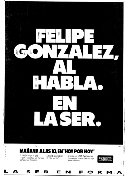 Archivo de #radio #culturaradiofónica Noticias de la radio publicadas un 1 de diciembre.
tonimascaroradio.blogspot.com/2021/12/1-de-d…
Diciembre 1987. <a href="/HoyPorHoy/">Hoy por Hoy</a> con Iñaki Gabilondo entrevistó a Felipe González.