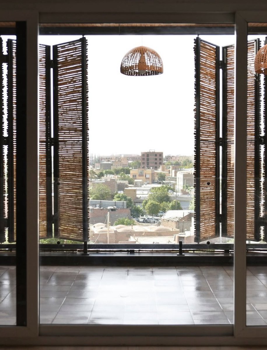 SustainableTall's tweet photo. Material innovation in Iranian architecture is not limited to brick

These wonderful apartments in Kerman, Iran, are built with *bamboo* shutters to the south to filter light and sun, and local bricks on the other facades. 

By Maoffice https://t.co/8iDYxx9Yk2