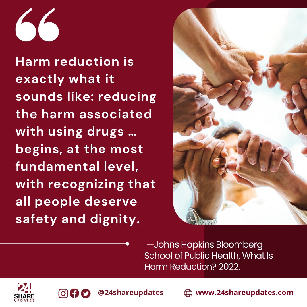 24shareupdates's tweet image. Harm reduction starts with one powerful truth: Everyone deserves safety and dignity—no exceptions (Source: Johns Hopkins Bloomberg School of Public Health, 2022).
 Learn more at 24SHARE updates: 24shareupdates.com
#HarmReduction #PublicHealth #SupportNotStigma #24SHARE