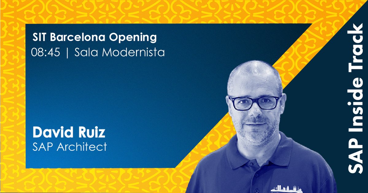 sitbarcelona's tweet image. Meet the speakers of #SITBCN 2025:
David Ruiz 👑
#SAP Architect, opening session of SAP Inside Track Barcelona 2025.