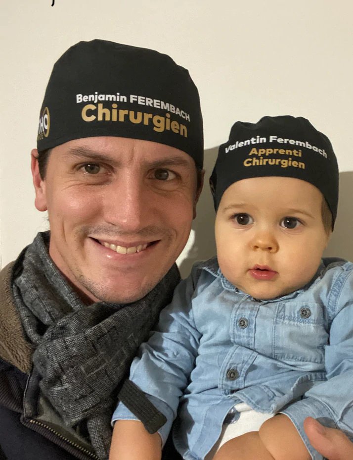 The Apprentice Surgeon.

It's been wonderful to observe the name &amp; role TheatreCap initiative grow across the world. 

We love this picture of Dr Benjamin Ferembach and his budding apprentice - we just had to share it with you.

theatrecaps.com/a/blog/the-app…