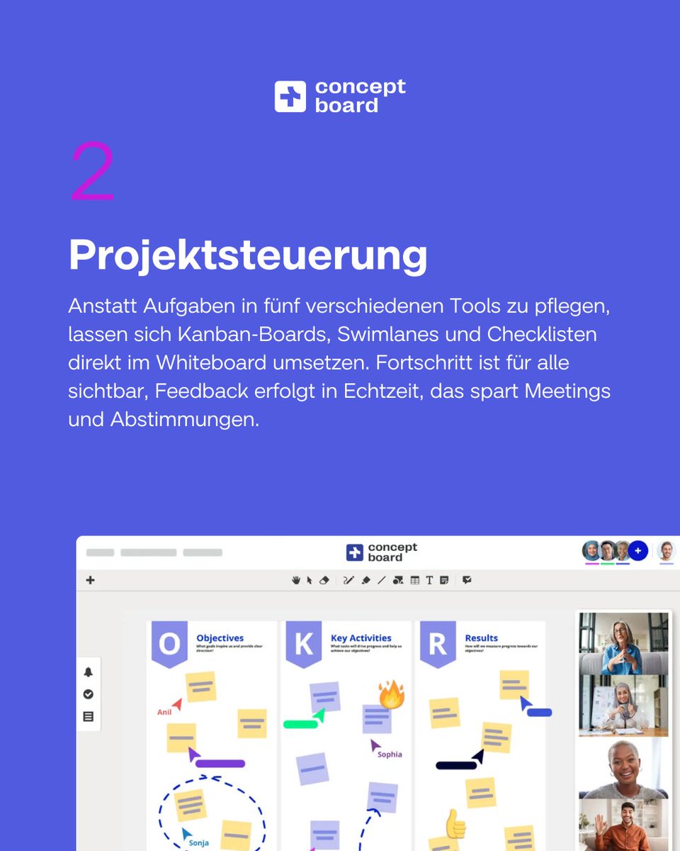 ConceptboardApp's tweet image. Excel, PowerPoint, Teams, E-Mail…der typische Tool-Zoo moderner Organisationen.
61% verlieren laut Forrester täglich Zeit durch Tool-Wechsel.

Ein DSGVO-konformes Online-Whiteboard bündelt Planung, Abstimmung &amp;amp; Reporting an einem Ort.

Wie viele Tools nutzt ihr wirklich?
