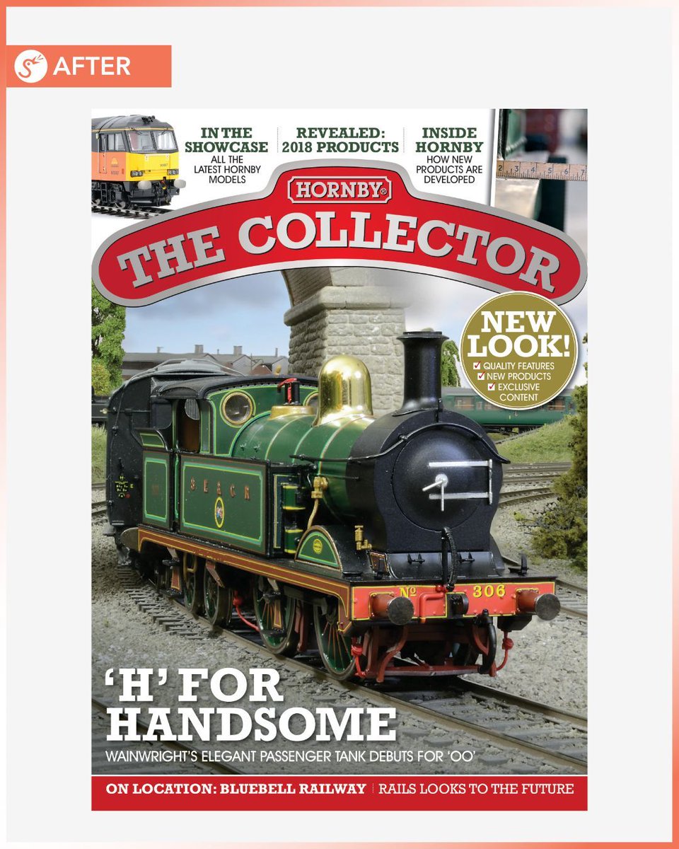 We modernised Hornby‘s ’The Collector’ magazine and improved:
🔸 Readability

🔸 Layout hierarchy

🔸 Typography

🔸 Visual impact
If your member magazine, internal publication or industry mag needs a refresh…
We can help.
#design #branding #beforeandafter #magazinedesign
