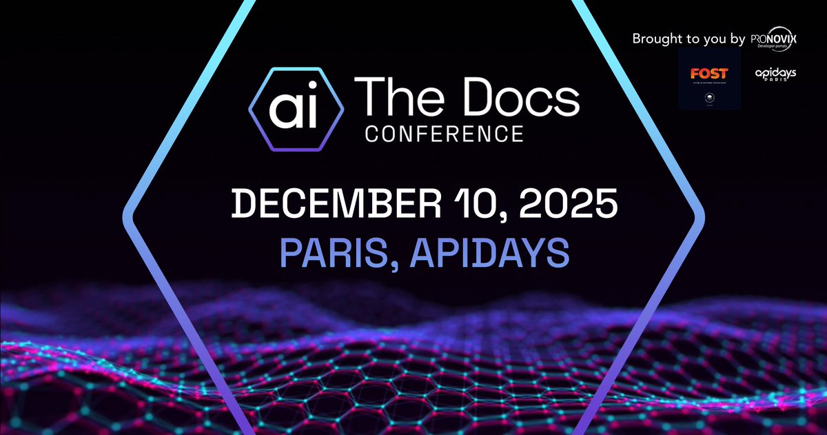 APItheDocs's tweet image. 🇫🇷 𝗔𝗜 𝗧𝗵𝗲 𝗗𝗼𝗰𝘀 𝗣𝗮𝗿𝗶𝘀 - 𝗗𝗲𝗰𝗲𝗺𝗯𝗲𝗿 𝟭𝟬, 𝟮𝟬𝟮𝟱 🇫🇷

We’re putting the finishing touches on the speaker lineup! Full program will be shared next week. 

Keep an eye on the event page: apithedocs.org/ai-docs-paris-…