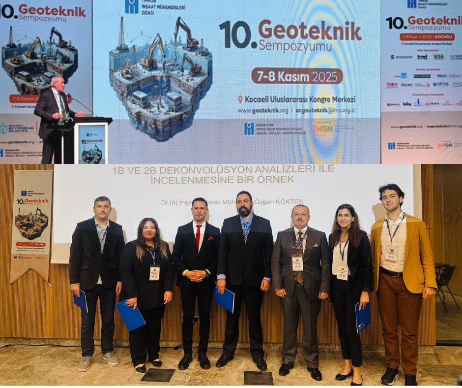 🔷🔹10. Geoteknik Sempozyumu Tamamlandı!
Geoteknik Sempozyumu, alanında uzman akademisyenlerin ve sektör temsilcilerinin yoğun katılımıyla 7 - 8 Kasım 2025 tarihlerinde Kocaeli'nde tamamlandı