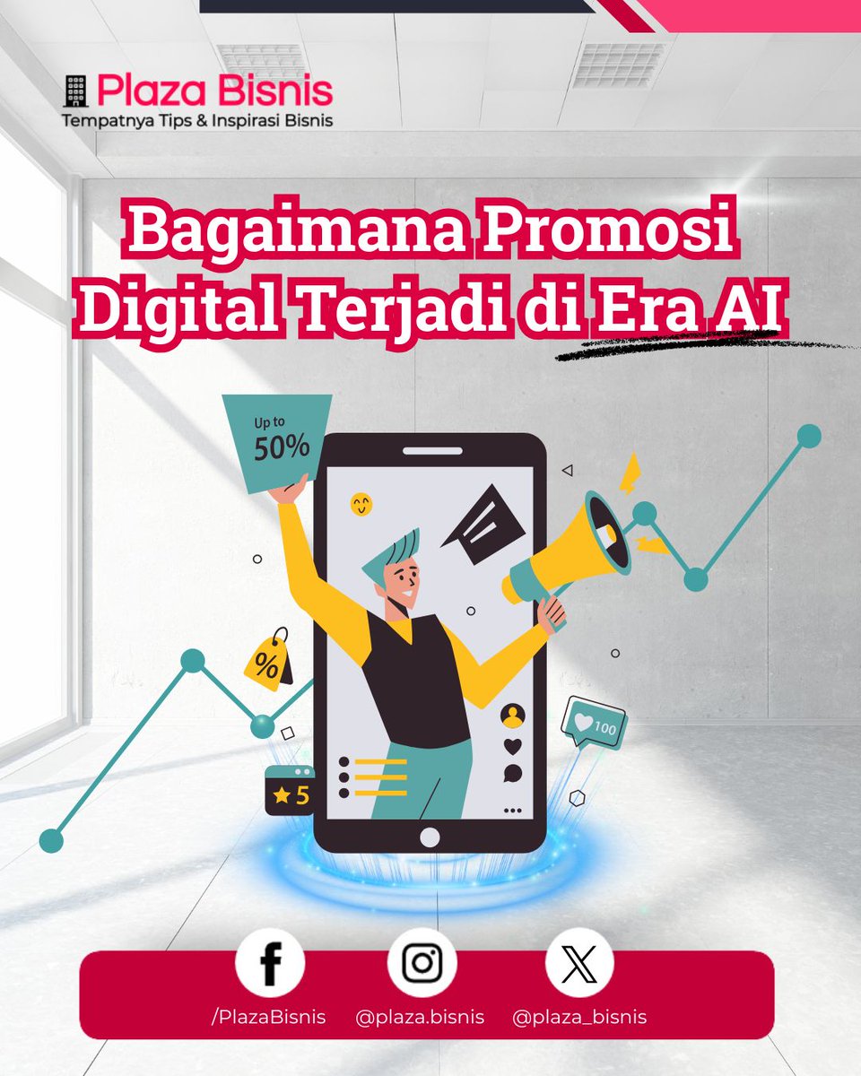 plaza_bisnis's tweet image. Sudahkan Sobat Bisnis menggunakan AI (Artificial Intelligence) dalam berpromosi?

Hal ini sangatlah penting, mengingat kini aplikasi ChatGPT hingga Gemini yang menggunakan teknologi AI banyak digunakan masyarakat untuk kebutuhan sehari-hari. #aitechnology #digitalpromotion