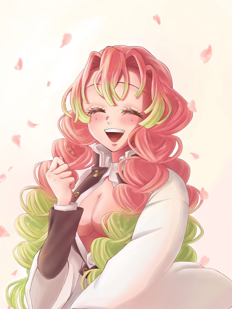 蜜璃ちゃんの笑顔が大好き
#鬼滅の刃 #甘露寺蜜璃 #ファンアート ＃demonslayer