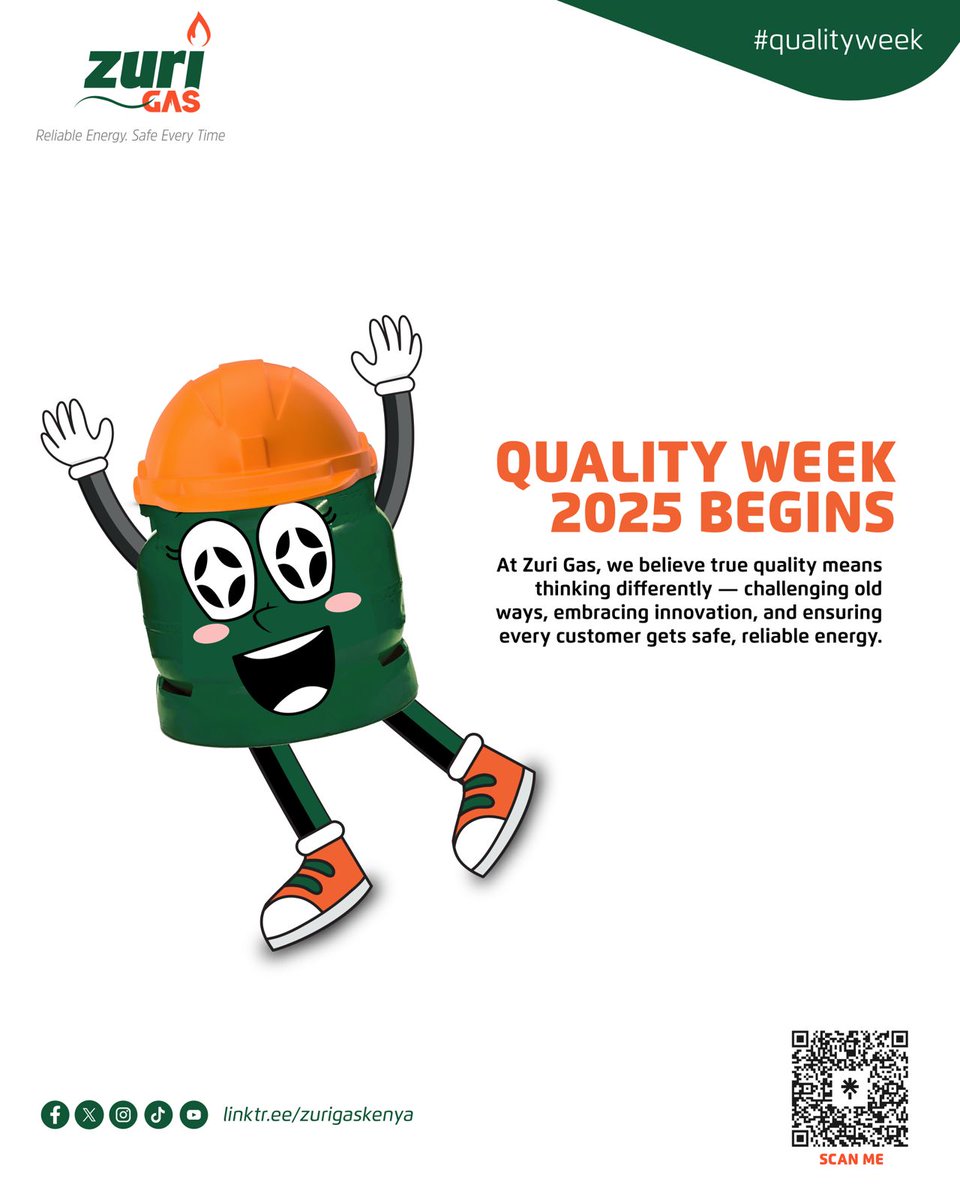 ZuriGasKenya's tweet photo. At Zuri Gas, quality isn't just a word, ni culture yetu!
#Qualityweek #ZuriGas #PikaViZuri https://t.co/CNFh2WR5Tj